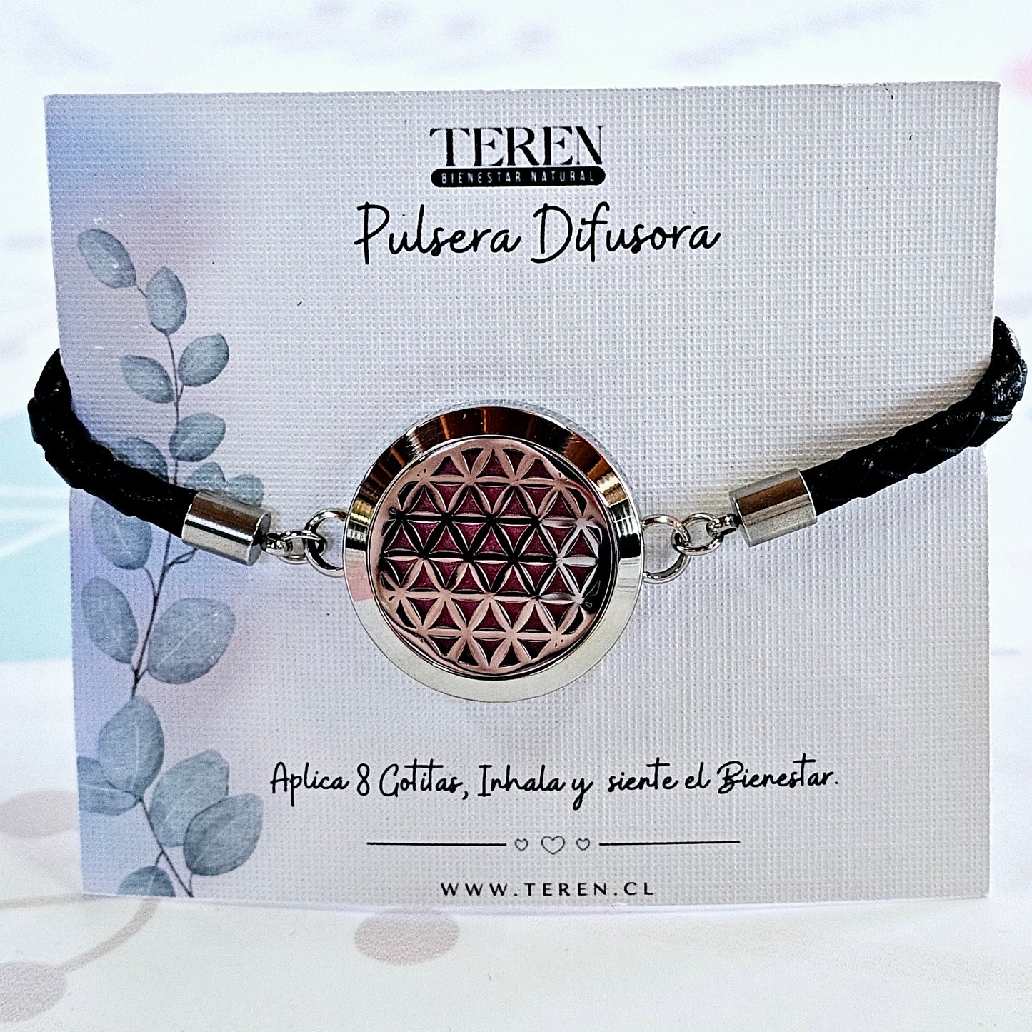 Pulsera cuero Difusor de Aceites Esenciales