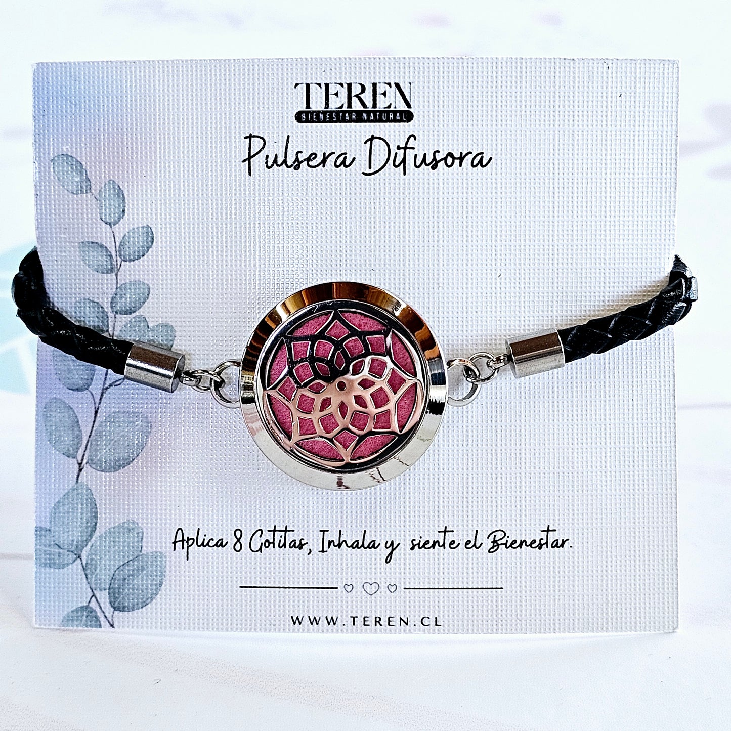 Pulsera cuero Difusor de Aceites Esenciales