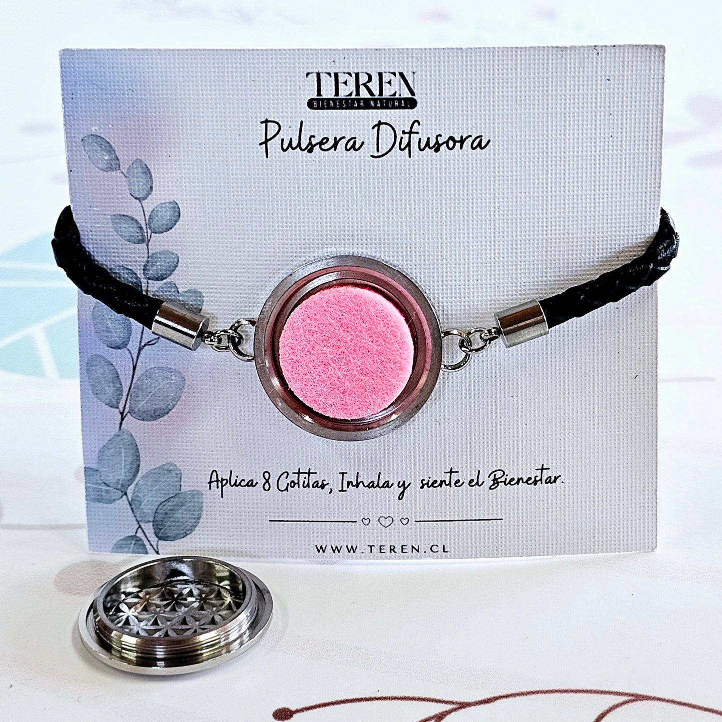 Pulsera cuero Difusor de Aceites Esenciales