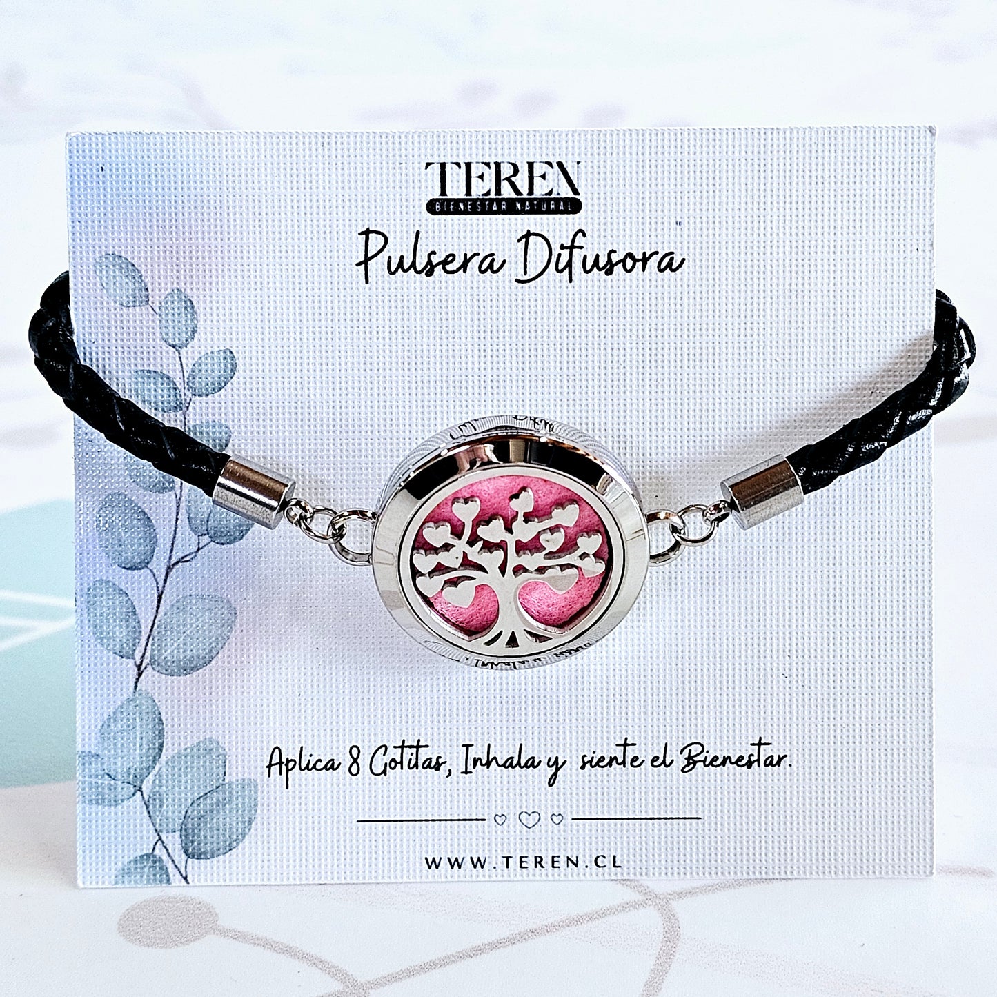 Pulsera cuero Difusor de Aceites Esenciales