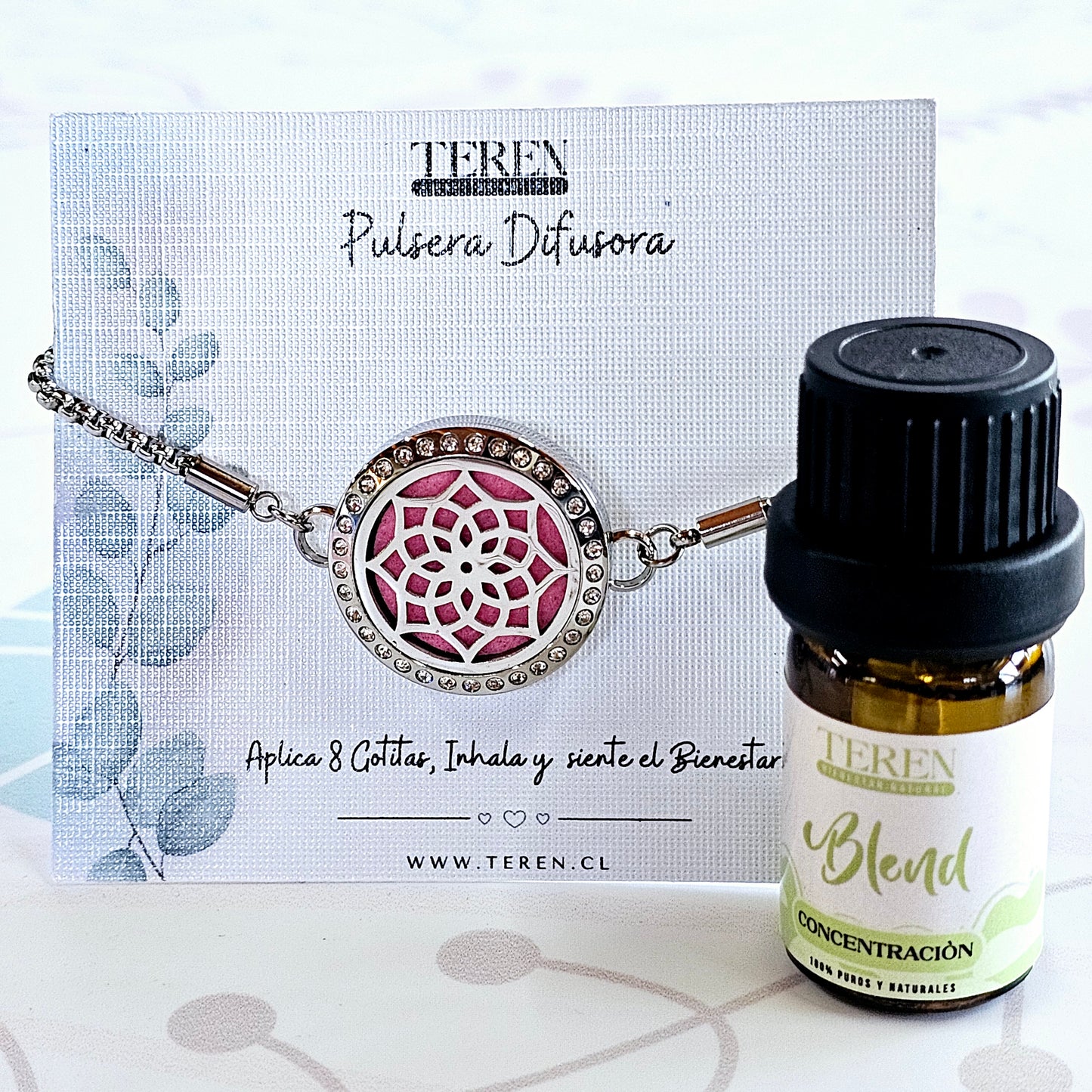Pack Pulsera Acero Difusor + Blend a Elección
