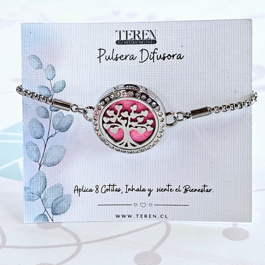 Pulsera Brazalete Acero Difusor de Aceites Esenciales