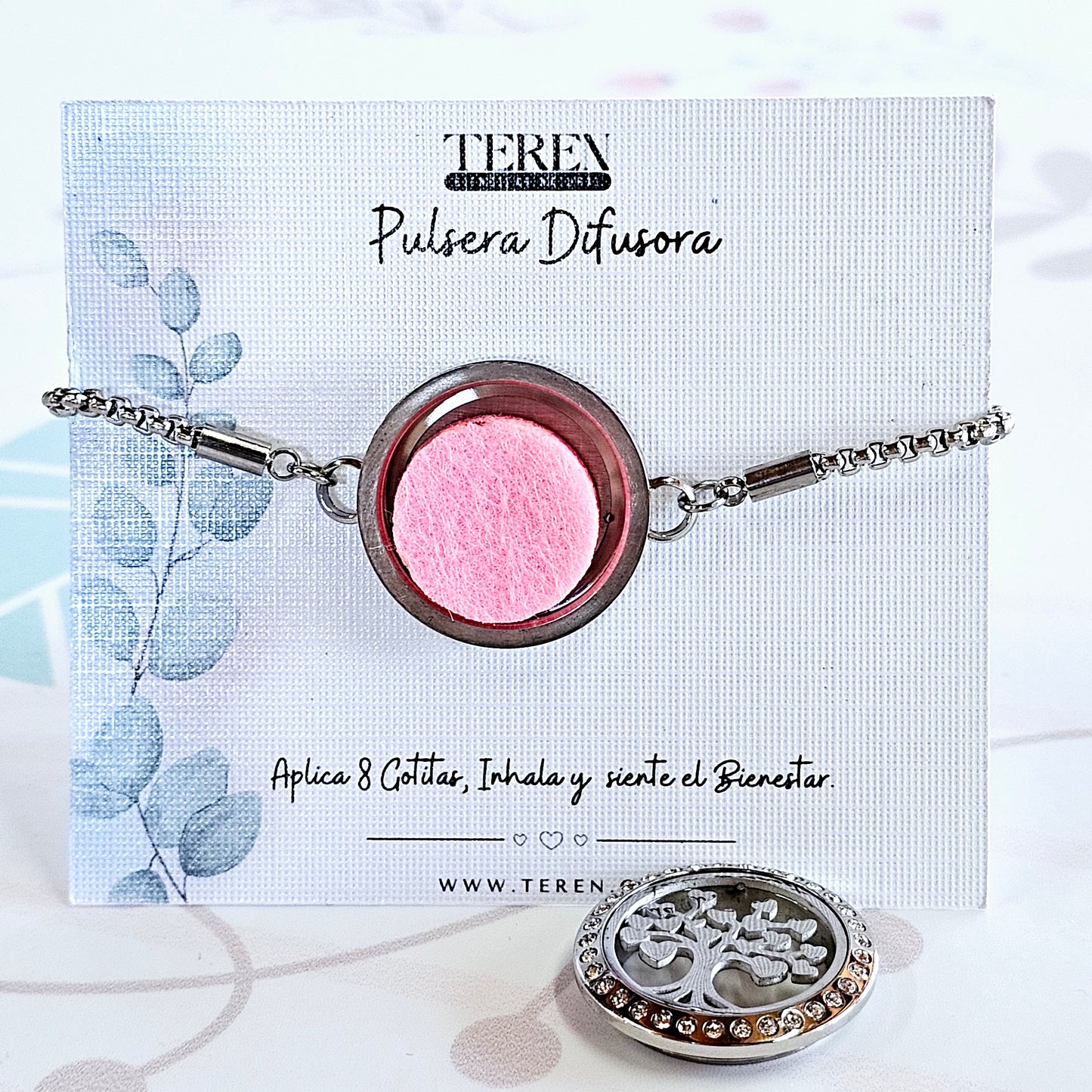 Pulsera Brazalete Acero Difusor de Aceites Esenciales