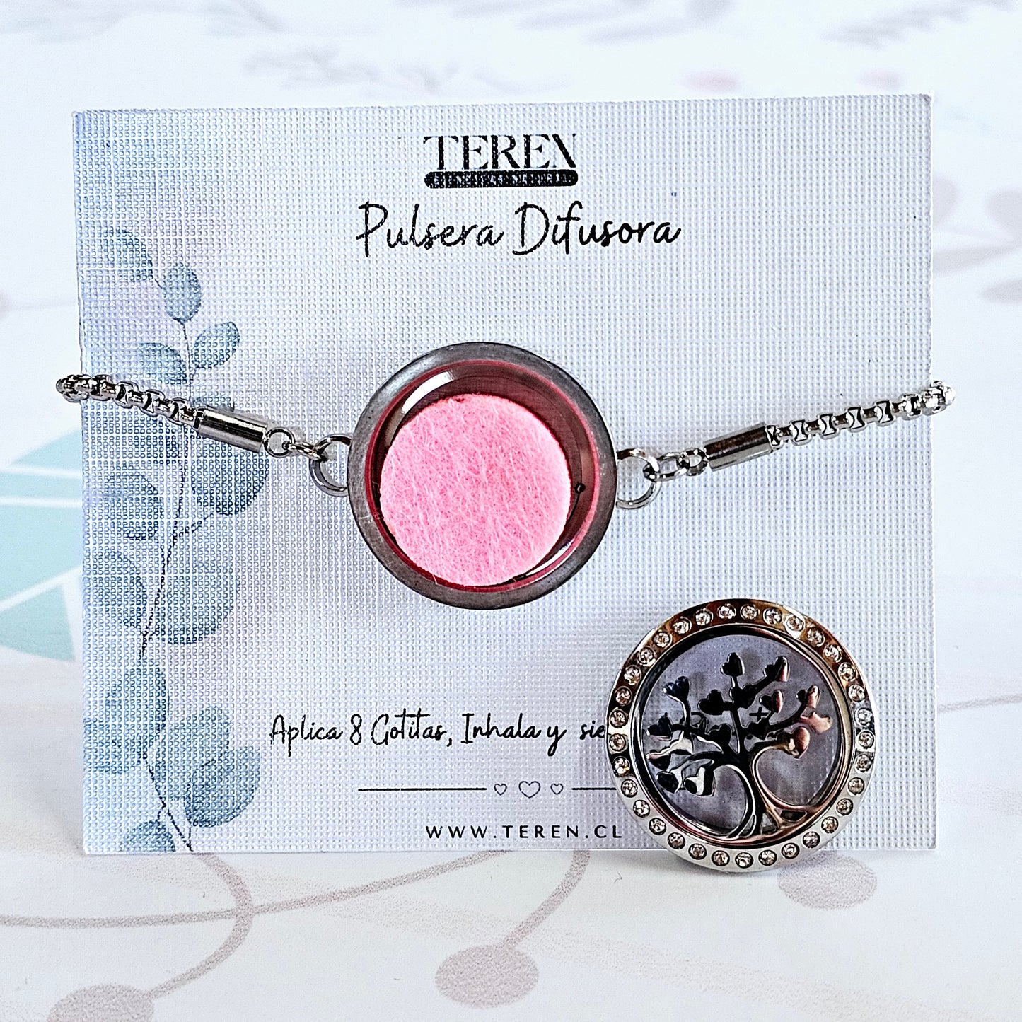 Pulsera Brazalete Acero Difusor de Aceites Esenciales