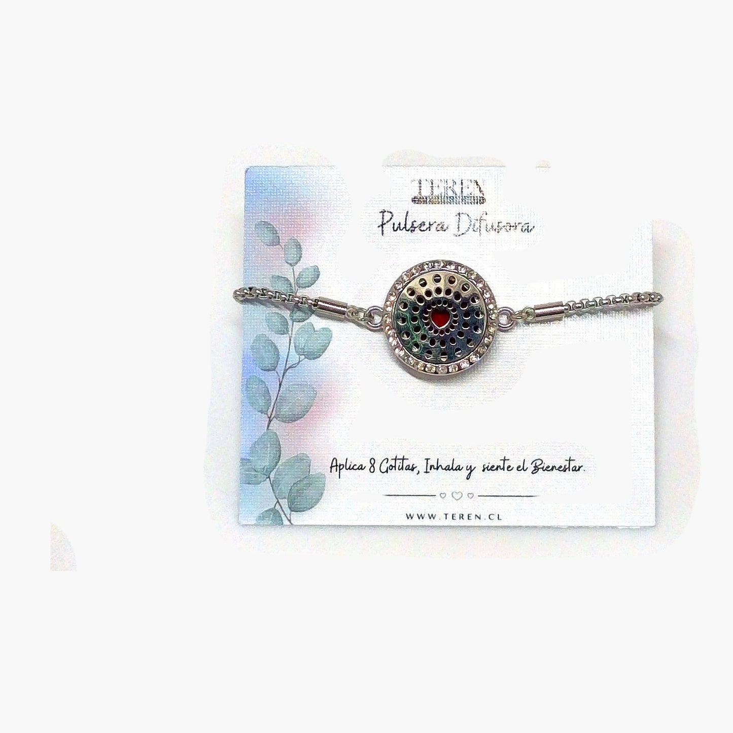 Pulsera Brazalete Acero Difusor de Aceites Esenciales