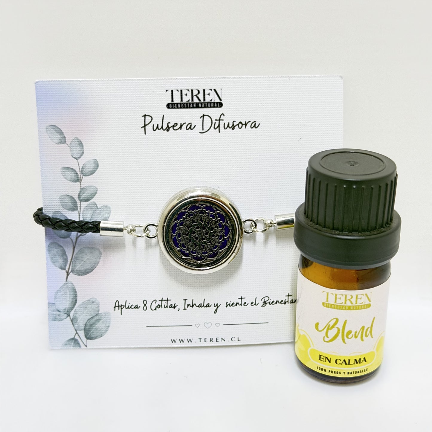 Pulsera cuero difusora Mandala de energia — Teren