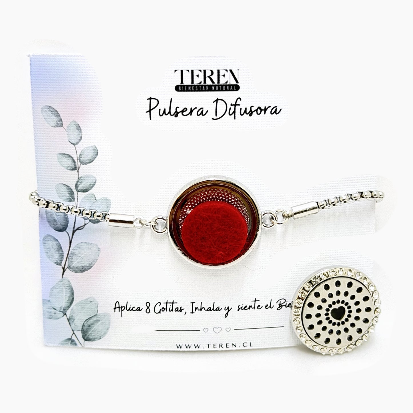 Pulsera acero difusora 27 Mandala corazón — Teren