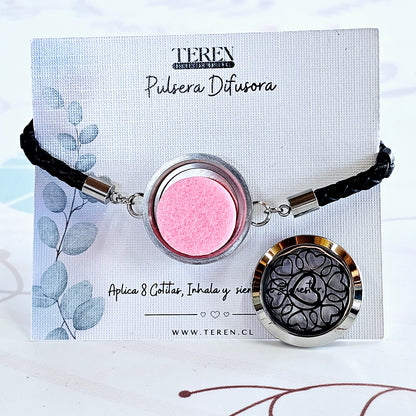 Pulsera cuero Difusor de Aceites Esenciales