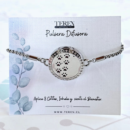 Pulsera Brazalete Acero Difusor de Aceites Esenciales