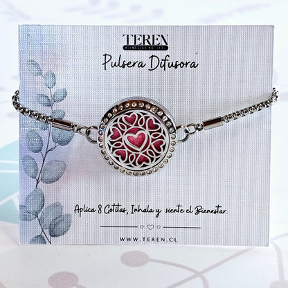 Pulsera Brazalete Acero Difusor de Aceites Esenciales