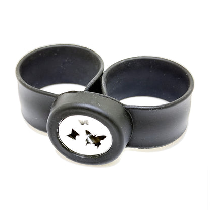 Pulsera difusora para niños Negro diseño Trio Mariposa — Teren