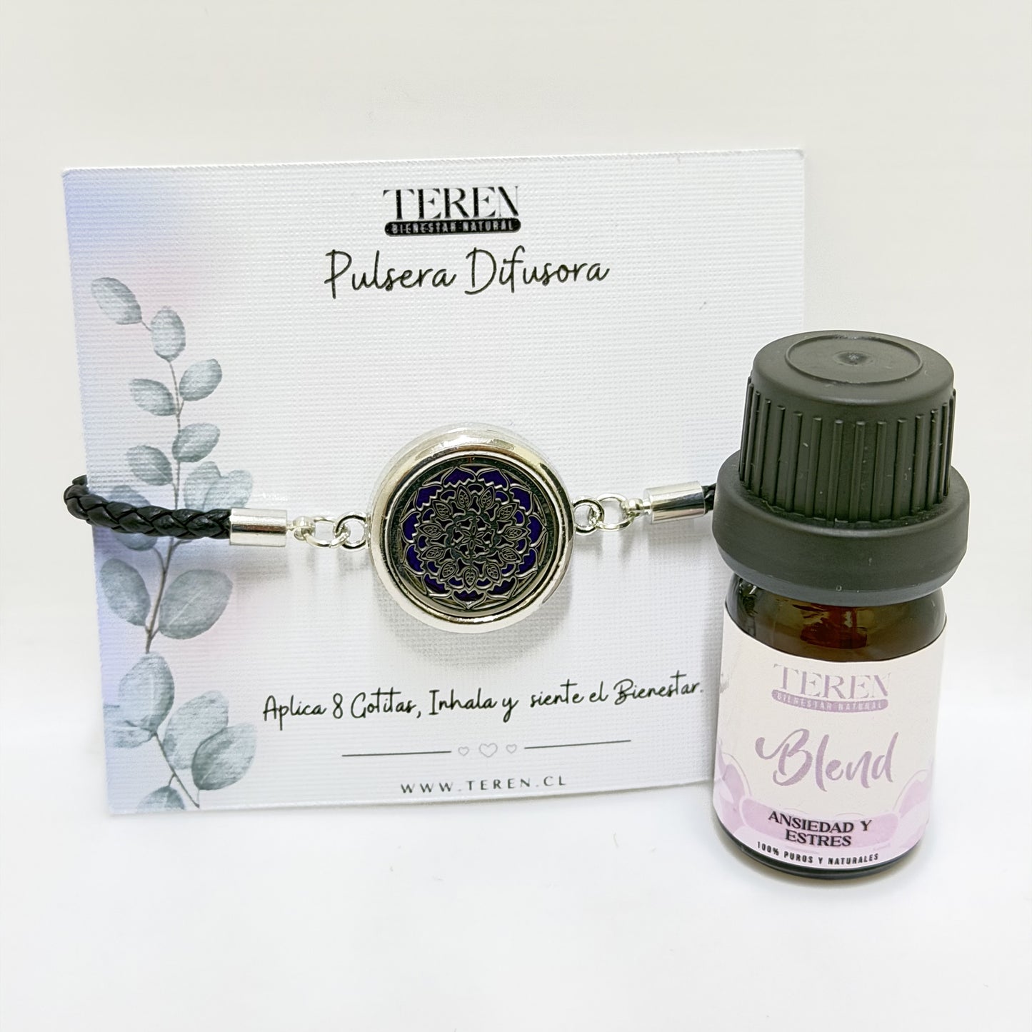 Pulsera cuero difusora Mandala de energia — Teren