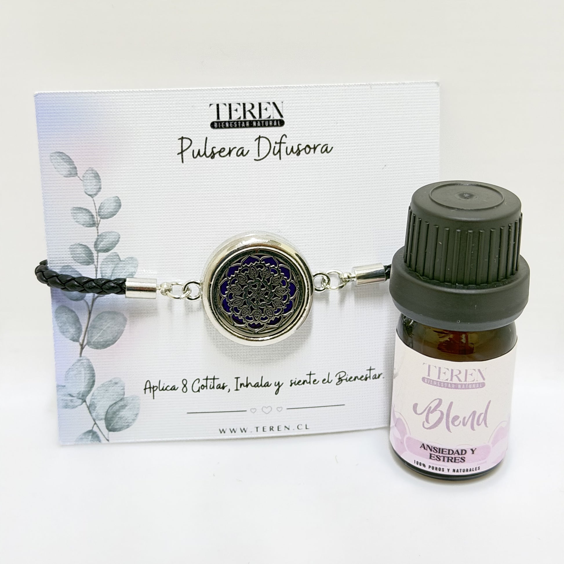 Pulsera cuero difusora Mandala de energia — Teren