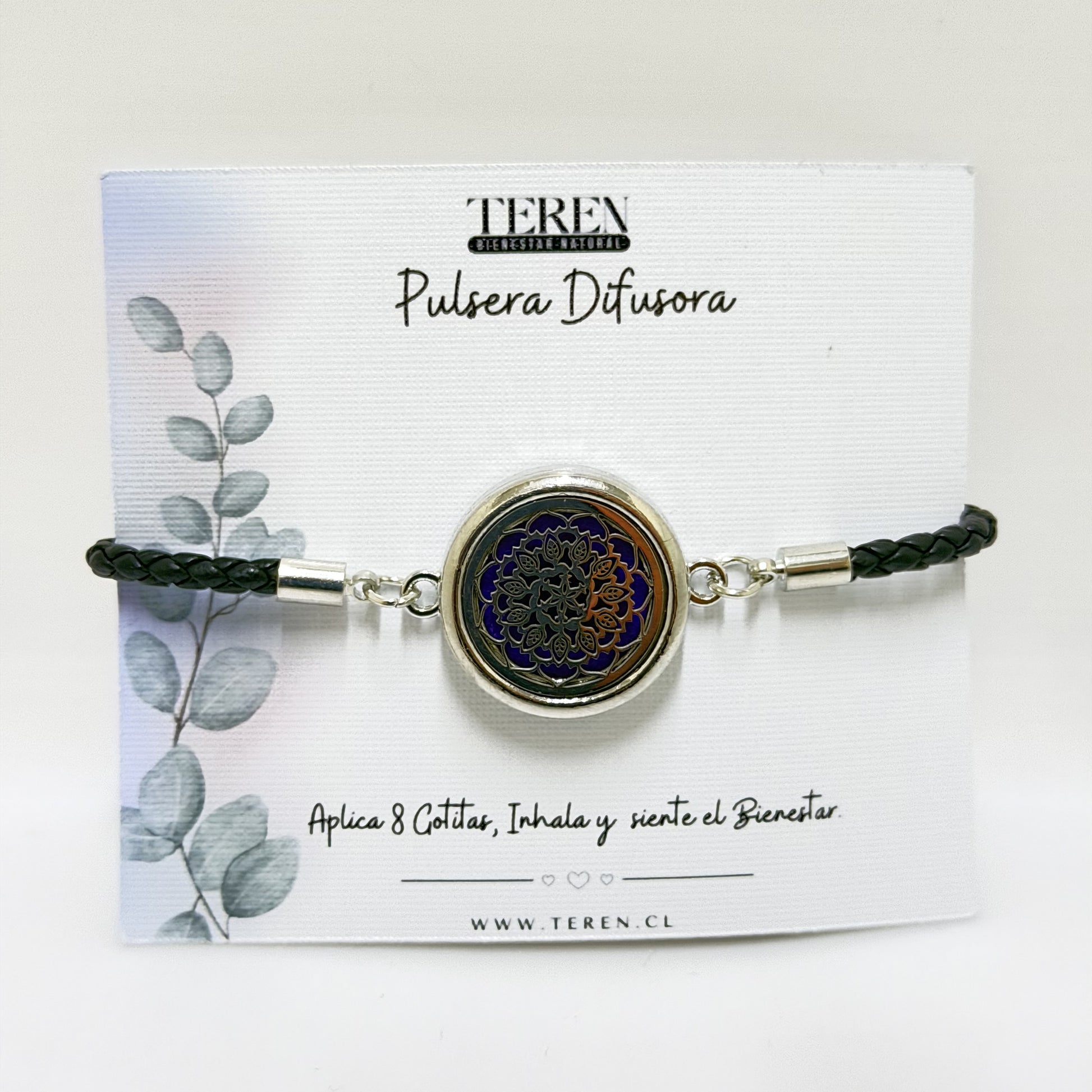 Pulsera cuero difusora Mandala de energia — Teren