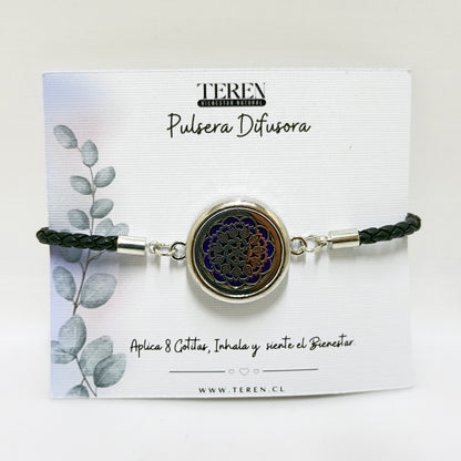 Pulsera cuero difusora Mandala de energia — Teren