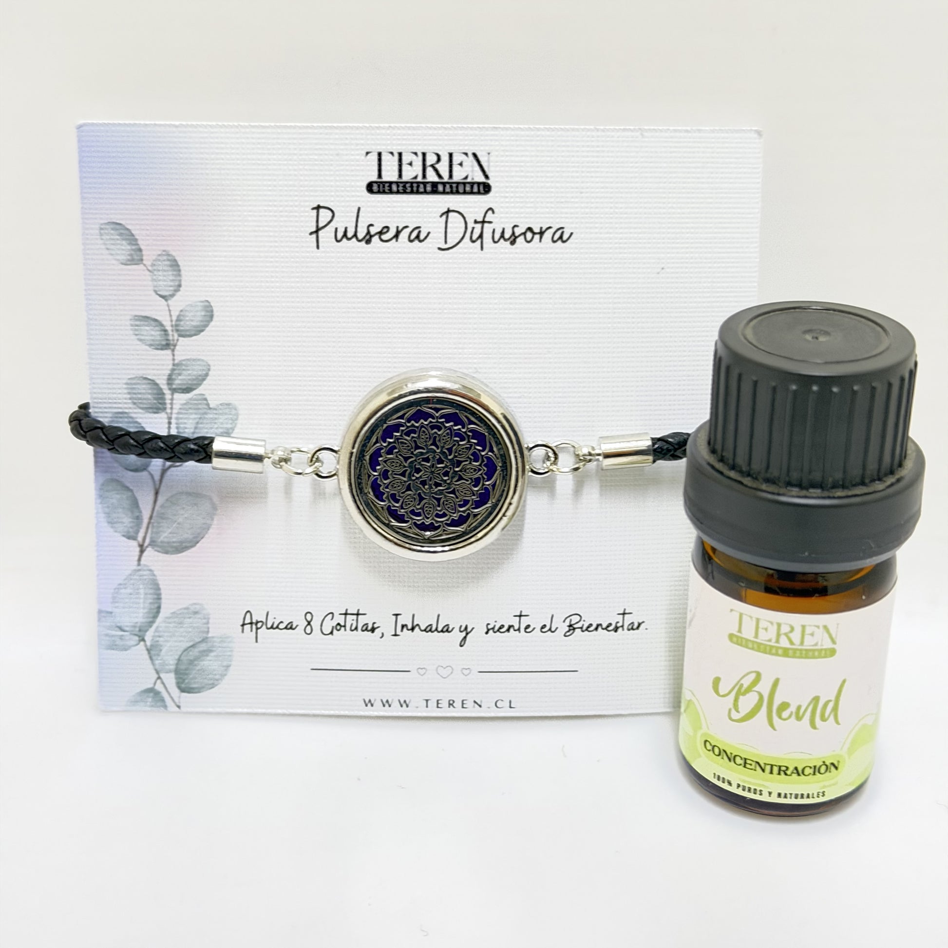 Pulsera cuero difusora Mandala de energia — Teren