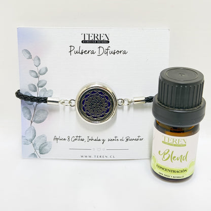 Pulsera cuero difusora Mandala de energia — Teren