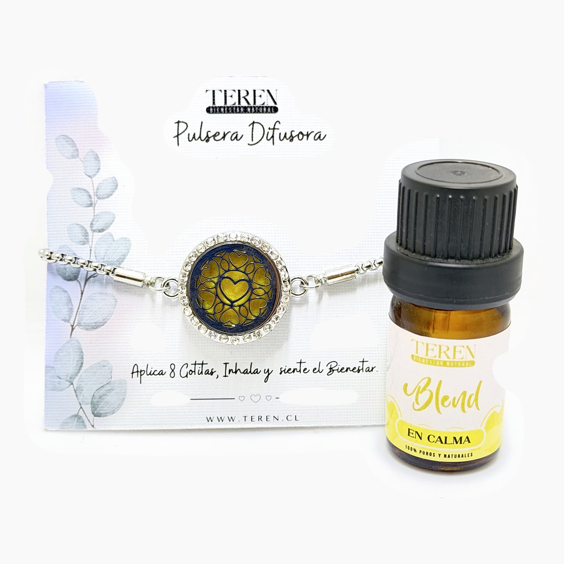 Pulsera acero difusora 6 Corazón de amor — Teren (blend Calma)