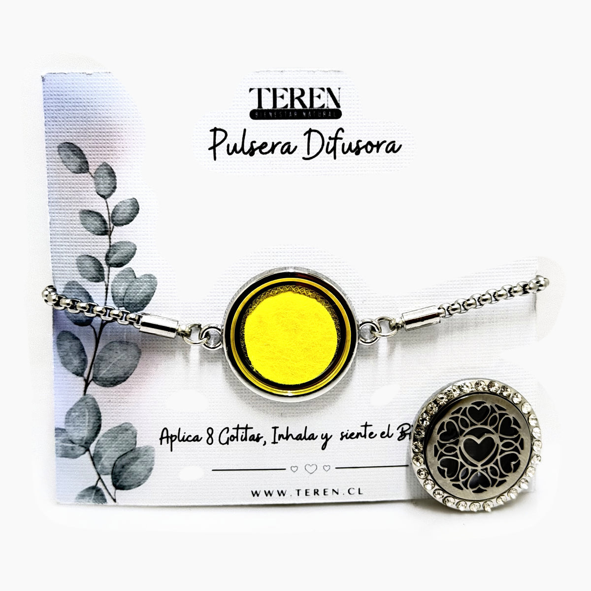 Pulsera acero difusora 6 Corazón de amor — Teren