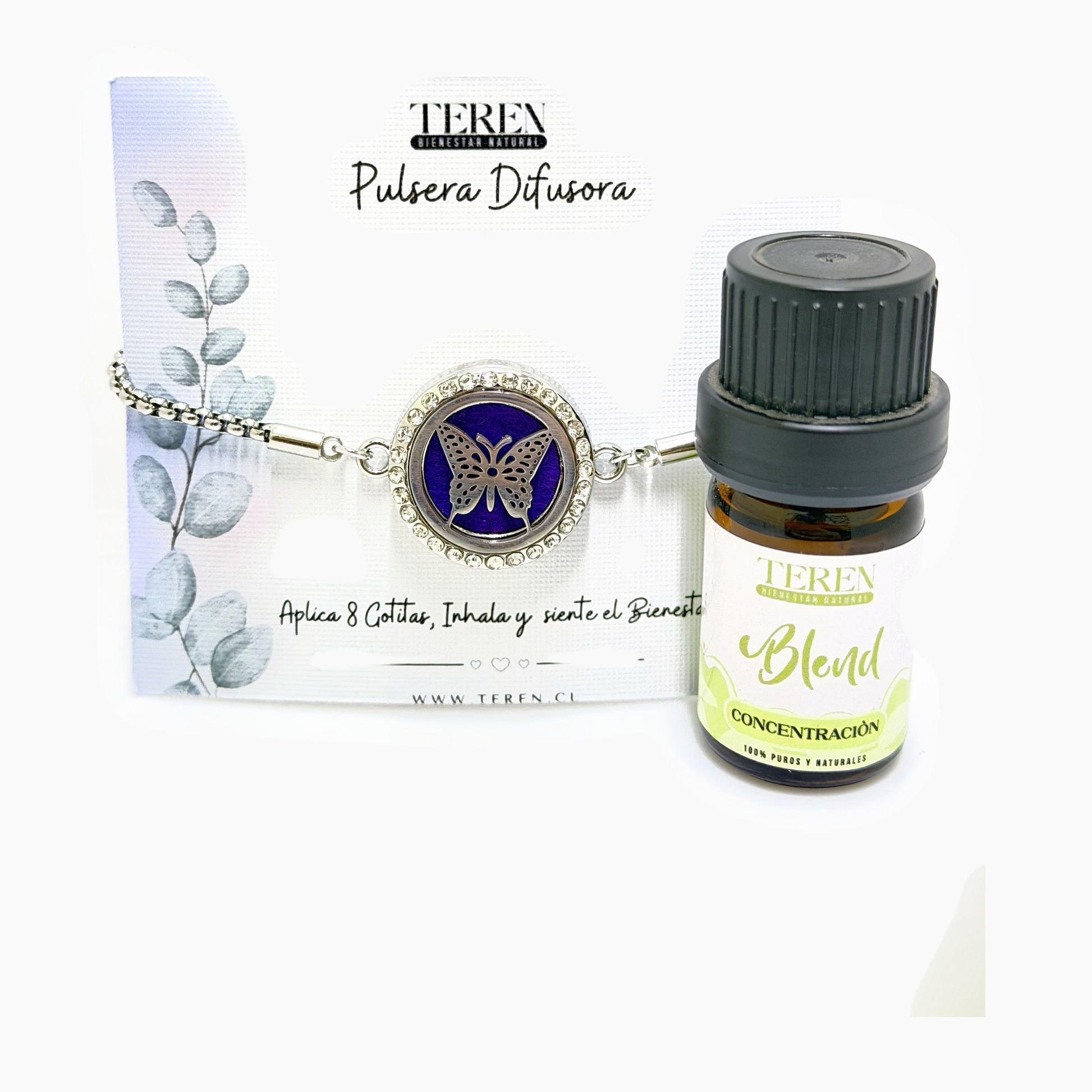 Pulsera acero difusora 7 Mariposa — Teren (blend Concentración)