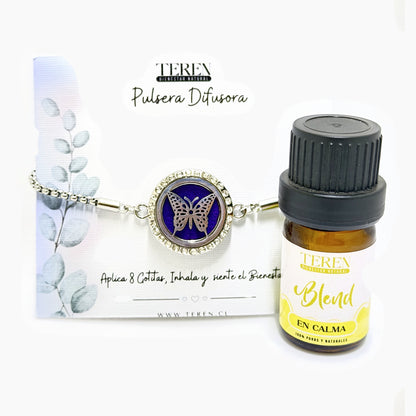 Pulsera acero difusora 7 Mariposa — Teren (blend Calma)