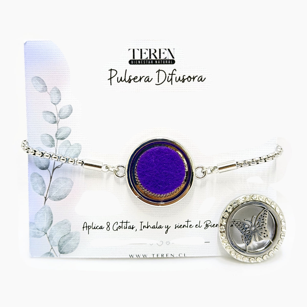 Pulsera acero difusora 7 Mariposa — Teren