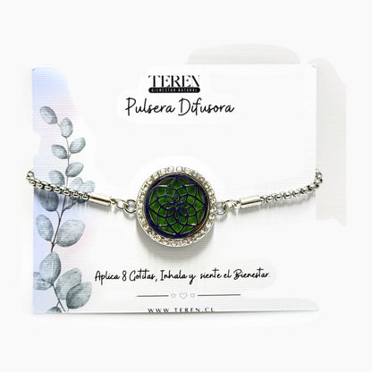 Pulsera acero difusora 9 Flor mandala — Teren