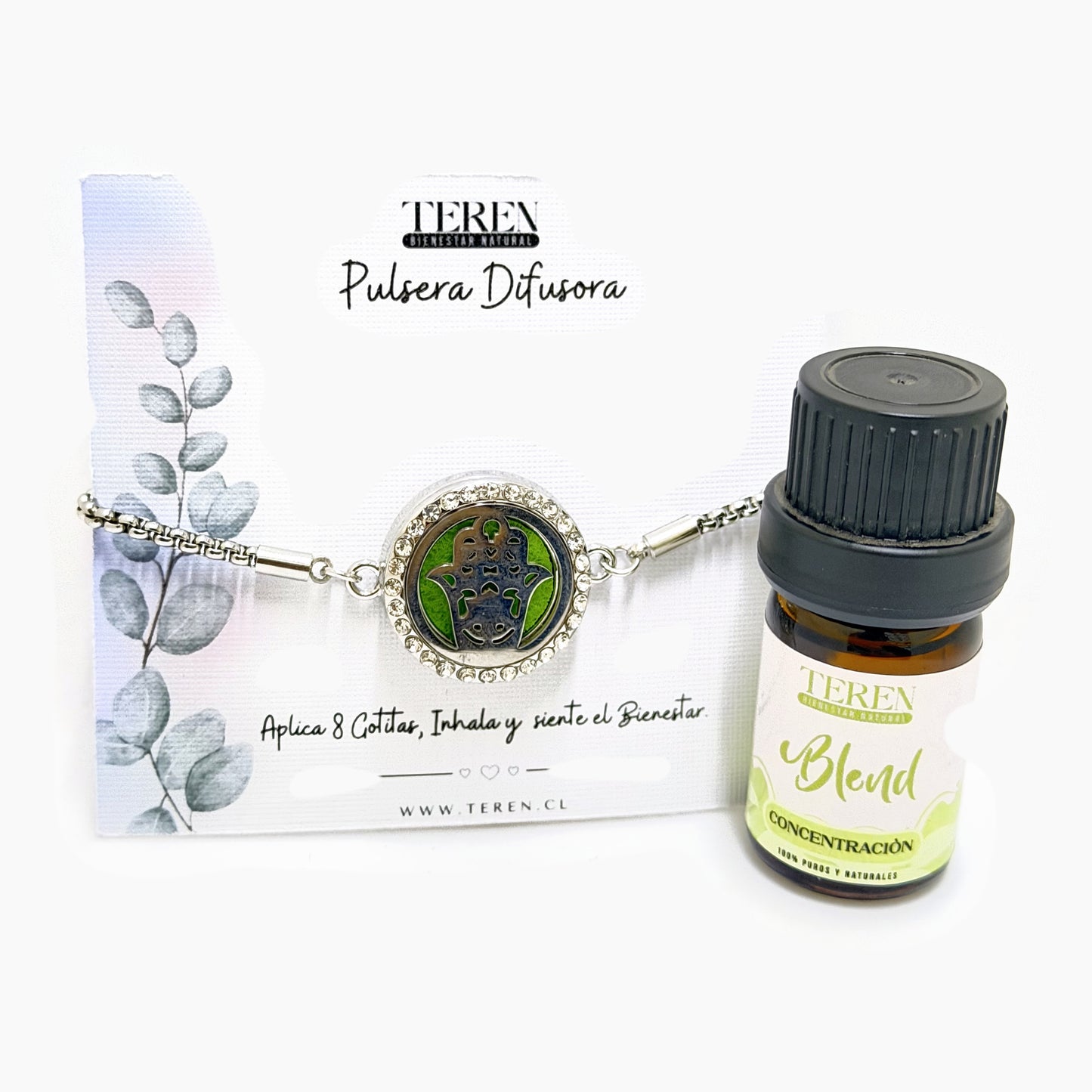 Pulsera acero difusora 19 Mano de Fátima — Teren (blend Concentración)