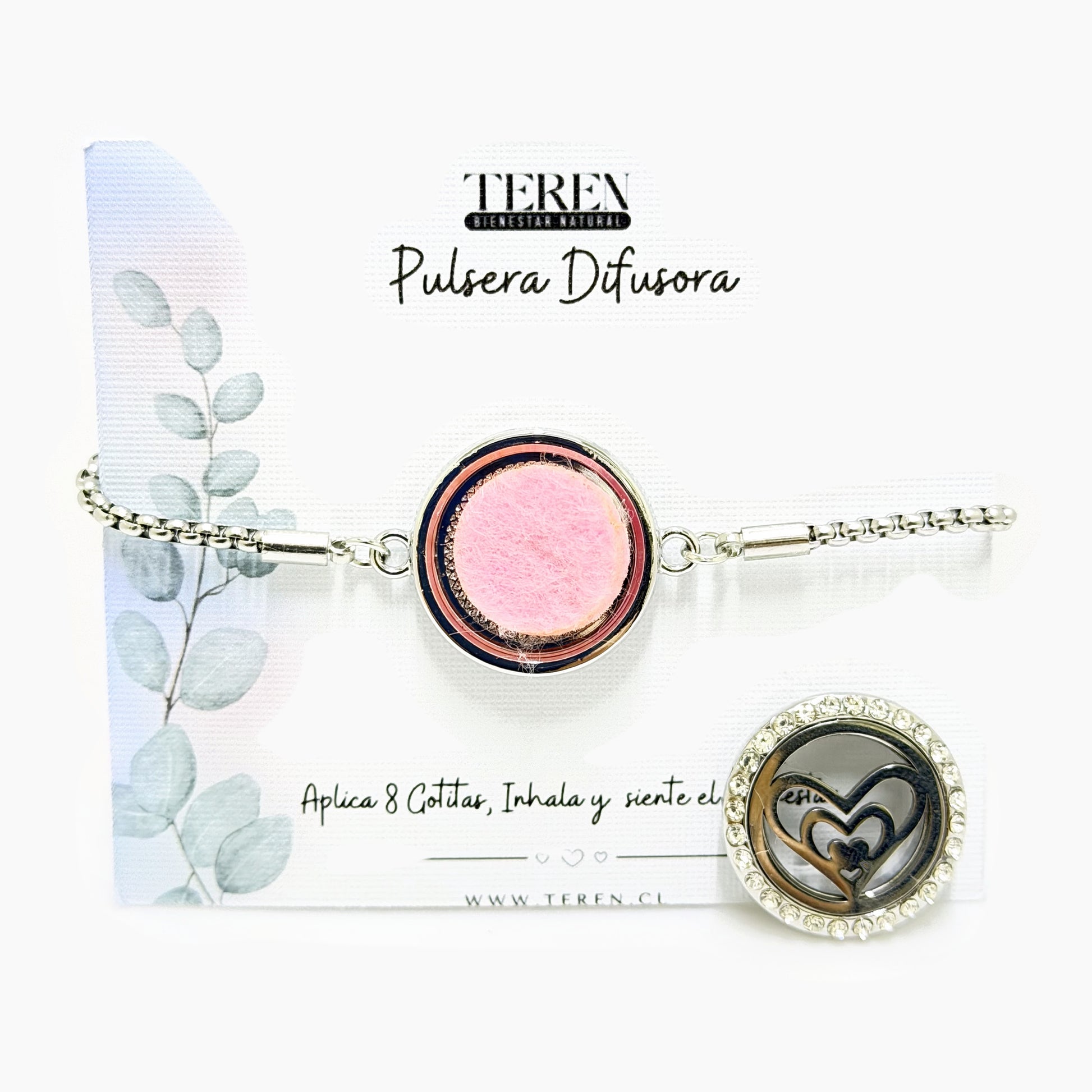 Pulsera acero difusora 26 Trío corazón — Teren