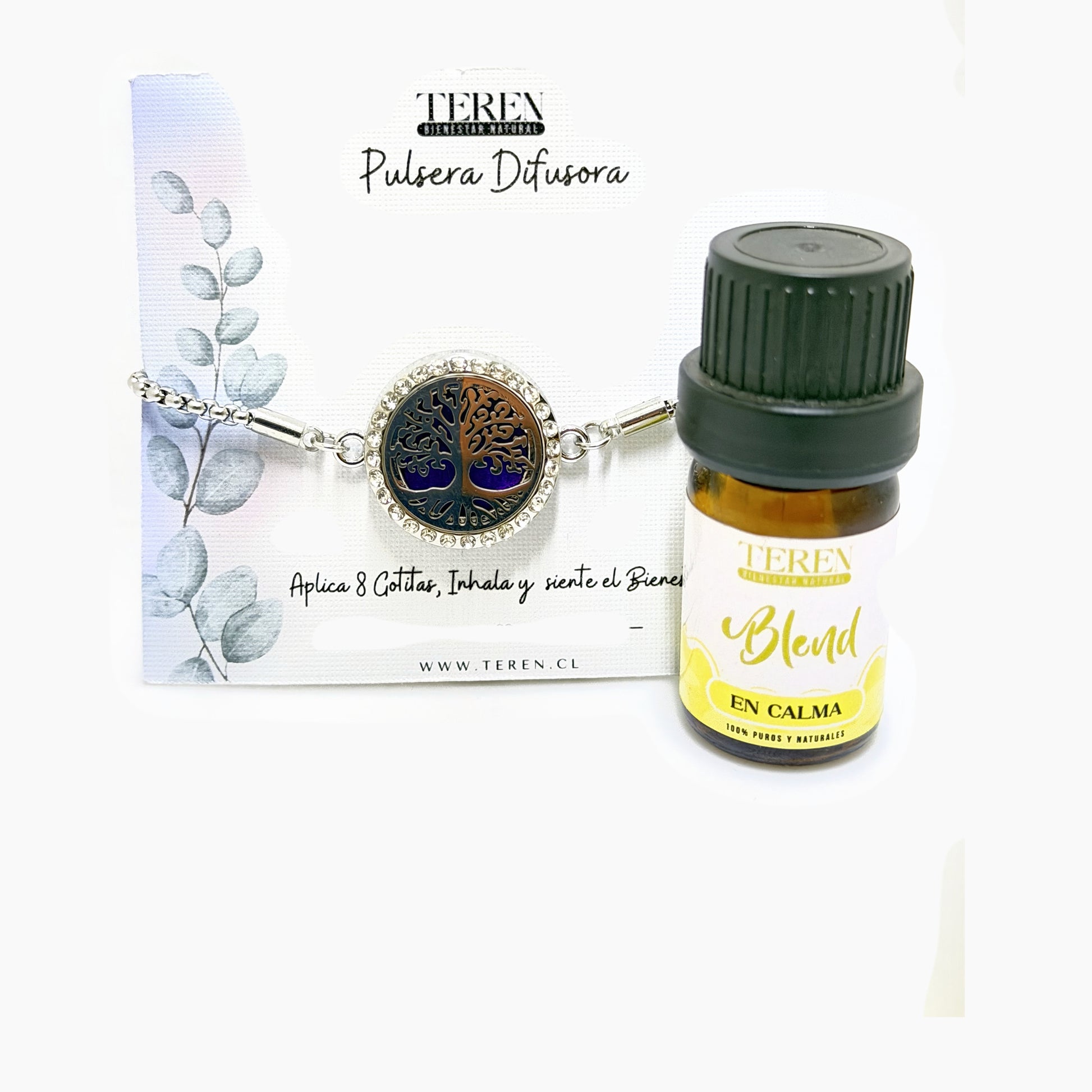 Pulsera acero difusora 28 Árbol sagrado — Teren (blend Calma)